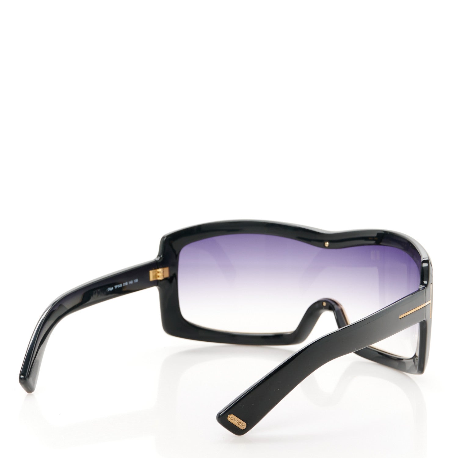 Tom Ford Olga Square Shield Sunglasses TF305 Black 4 of 8