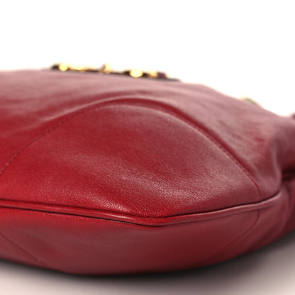 Gucci Sakai Be Green Calfskin Horsebit 1955 Cinch Top Messenger Bag New Cherry Red 9 of 10