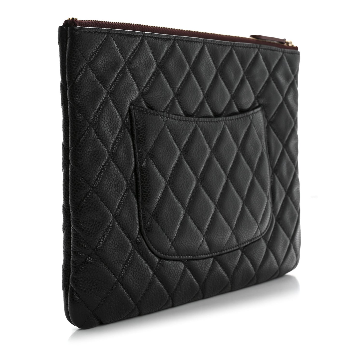 Caviar Quilted Medium Cosmetic Case Black