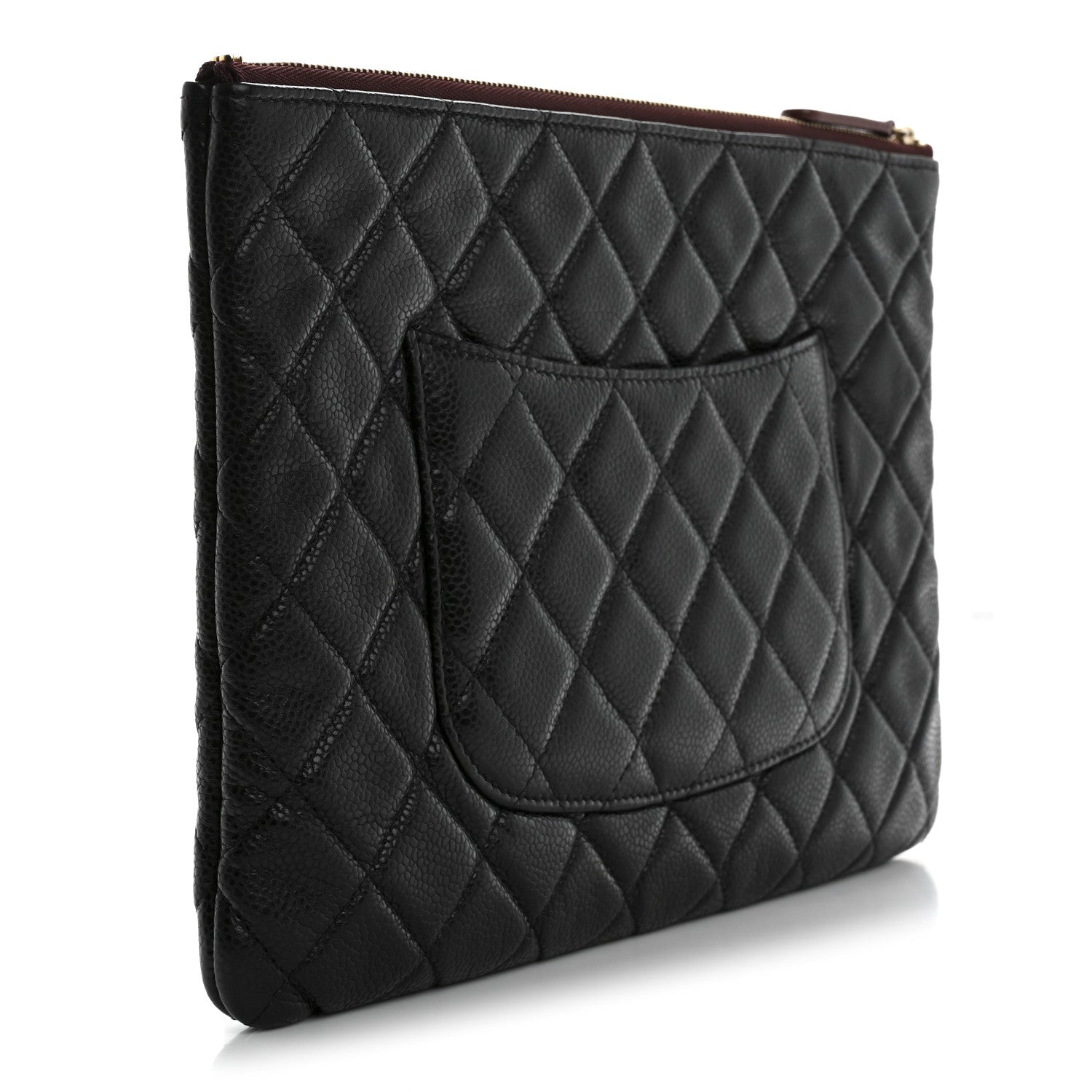 Chanel Caviar Quilted Medium Cosmetic Case Black 3 of 10