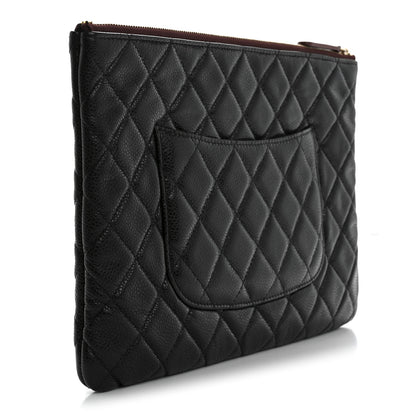 Chanel Caviar Quilted Medium Cosmetic Case Black 3 of 10