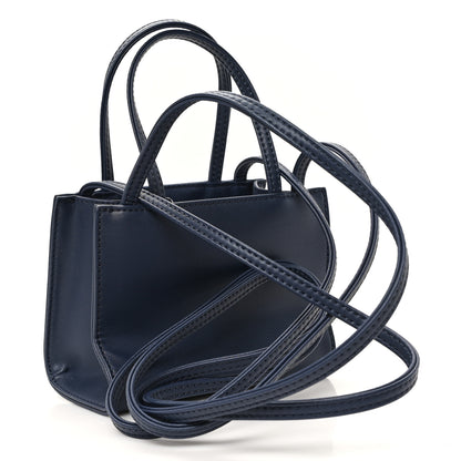 Telfar Vegan Leather Small Shopping Bag Navy 3 of 10