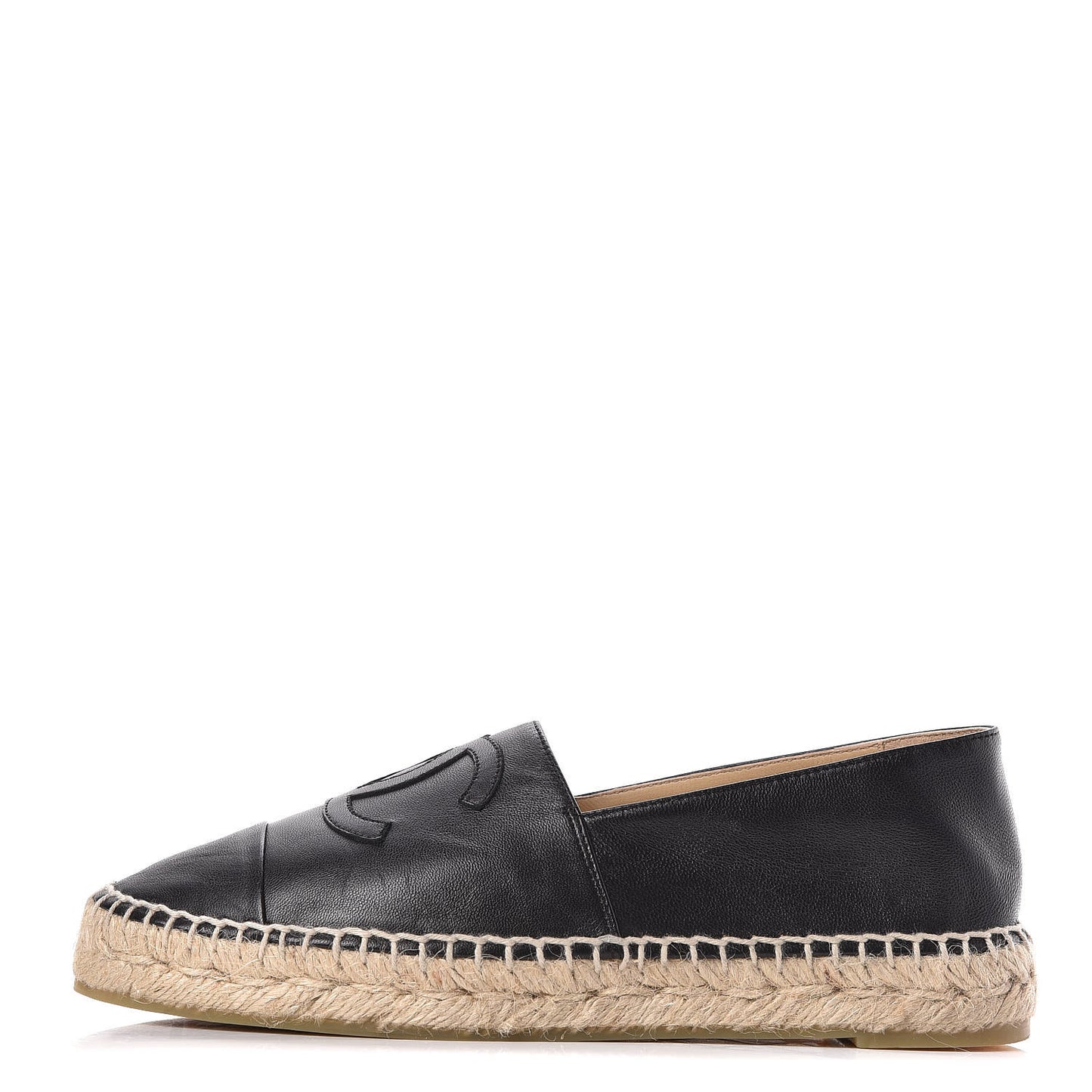 Lambskin CC Espadrilles 38 Black