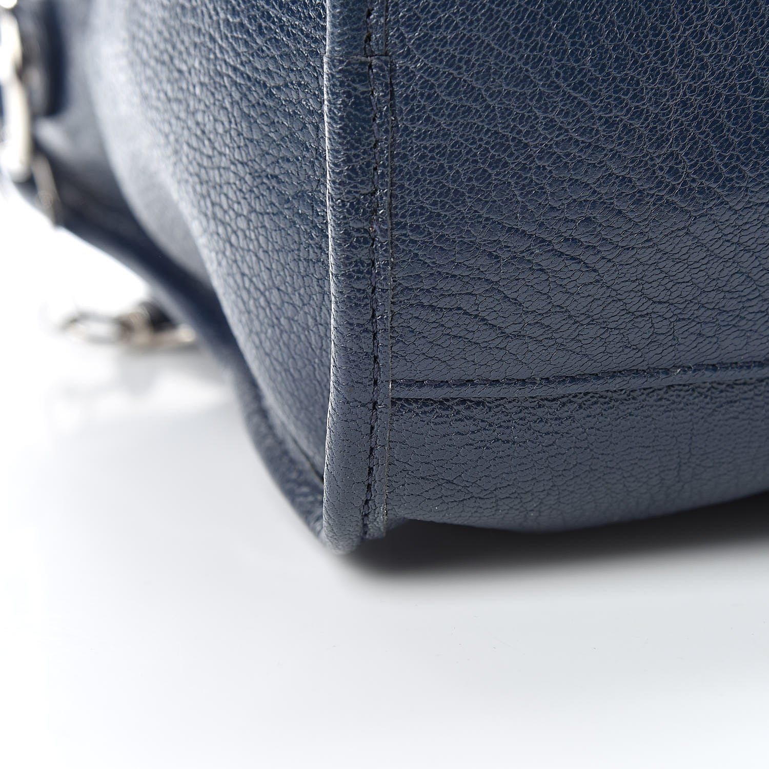 Balenciaga Chevre Silver Metallic Edge Hardware City Bleu Nuit Dark Sea 11 of 12