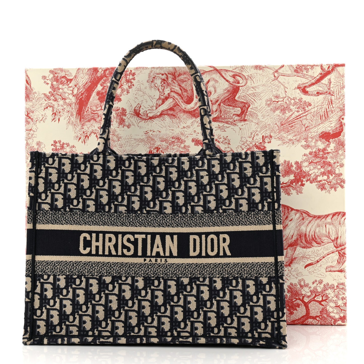 Oblique Medium Book Tote Blue Multicolor