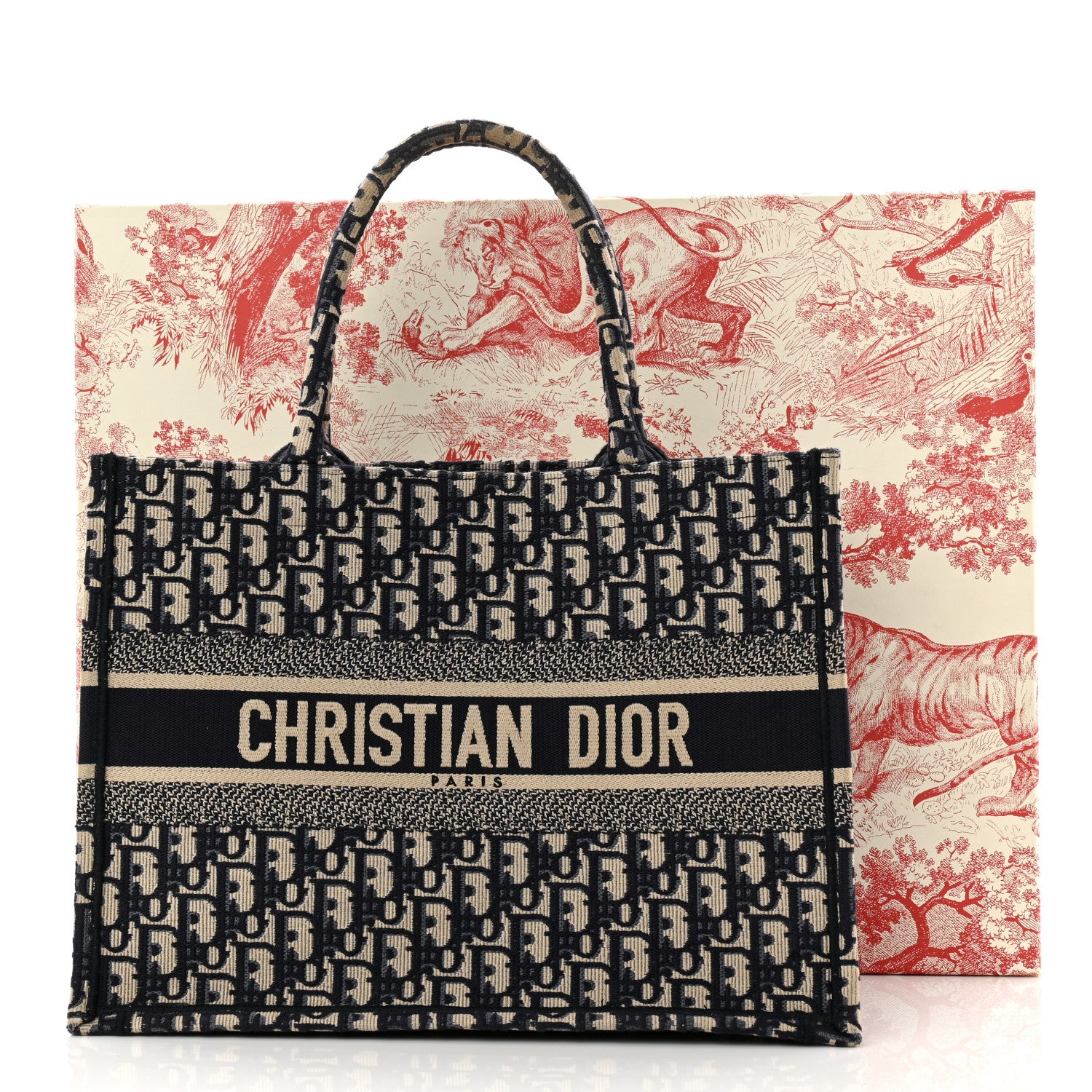 Christian Dior Oblique Medium Book Tote Blue Multicolor 11 of 11