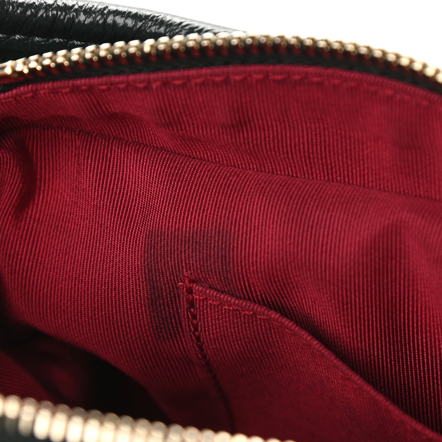 Aged Calfskin Quilted Small Gabrielle Hobo Dark Green
