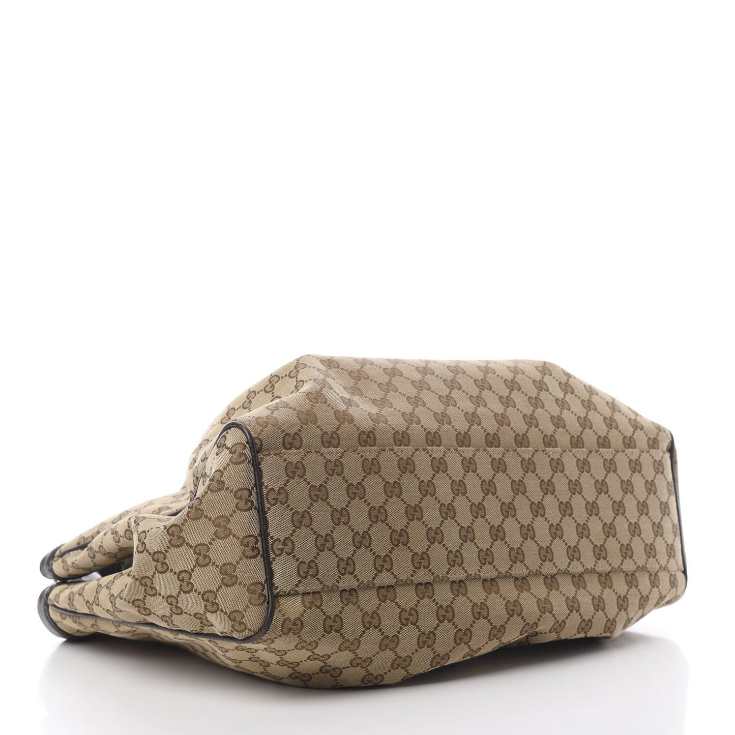 Monogram Dollar Calfskin Large Sukey Tote Beige Ebony Testa di Moro