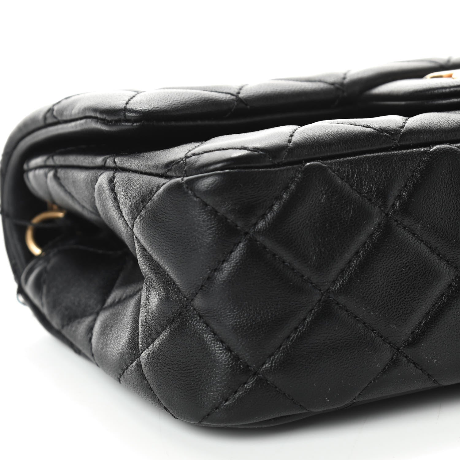 Chanel Lambskin Quilted Mini Rectangular Pearl Crush Flap Black 6 of 9