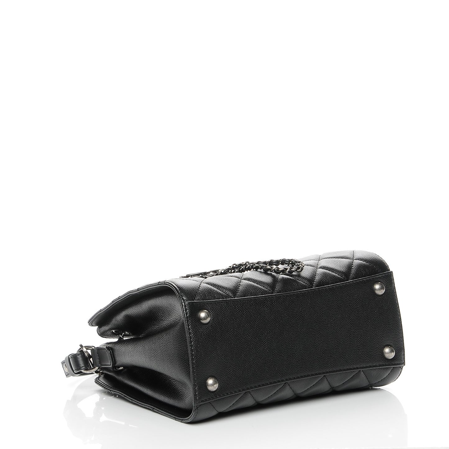 Caviar Quilted Small CC Bucket Bag Black