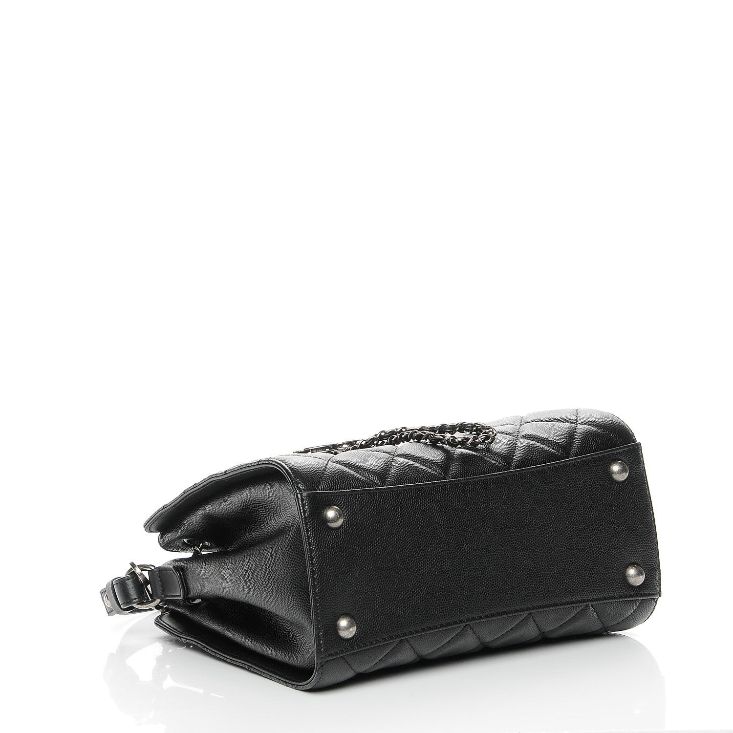 Chanel Caviar Quilted Small CC Bucket Bag Black 5 of 9