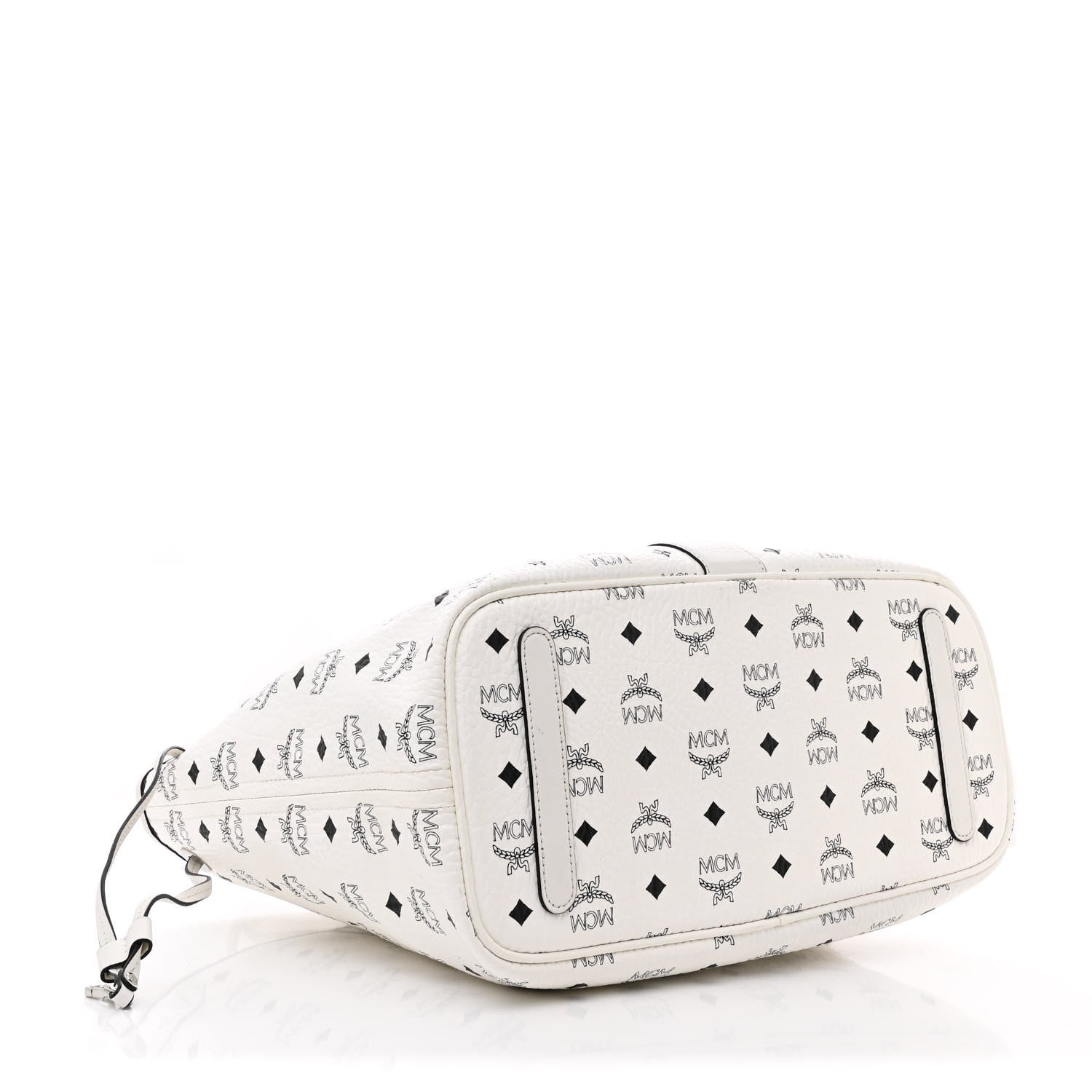 MCM Visetos Medium Liz Reversible Shopper Tote White 9 of 22