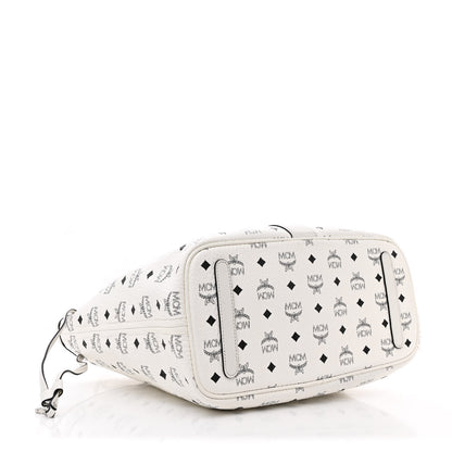 MCM Visetos Medium Liz Reversible Shopper Tote White 9 of 22