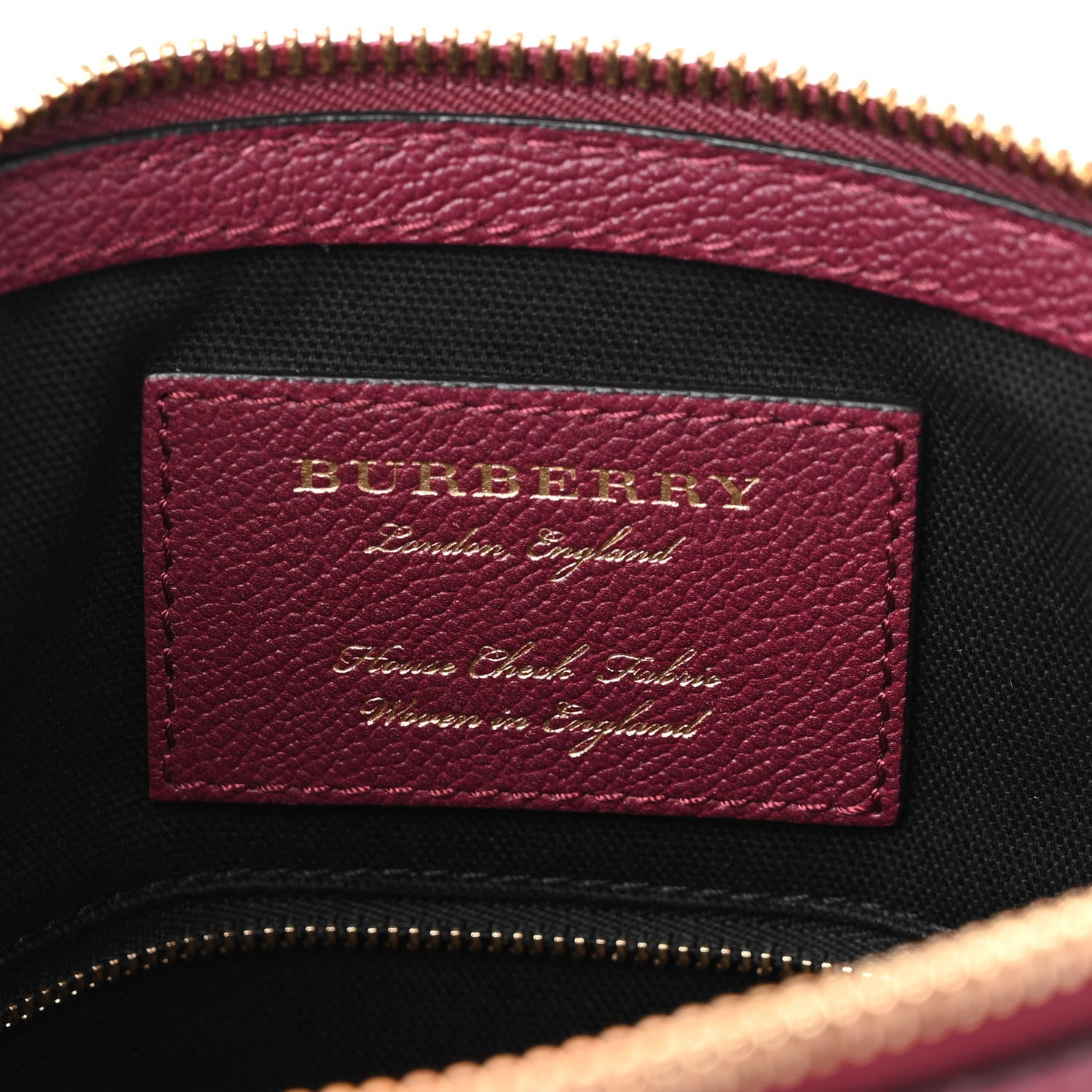 Burberry Soft Grain Calfskin House Check Small Helmsley Crossbody Dark Plum 7 of 9
