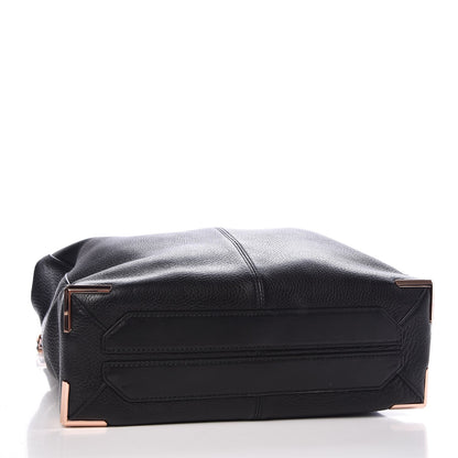 Alexander Wang Pebbled Calfskin Prisma Skeletal Tote Black Rose Gold Hardware 5 of 11