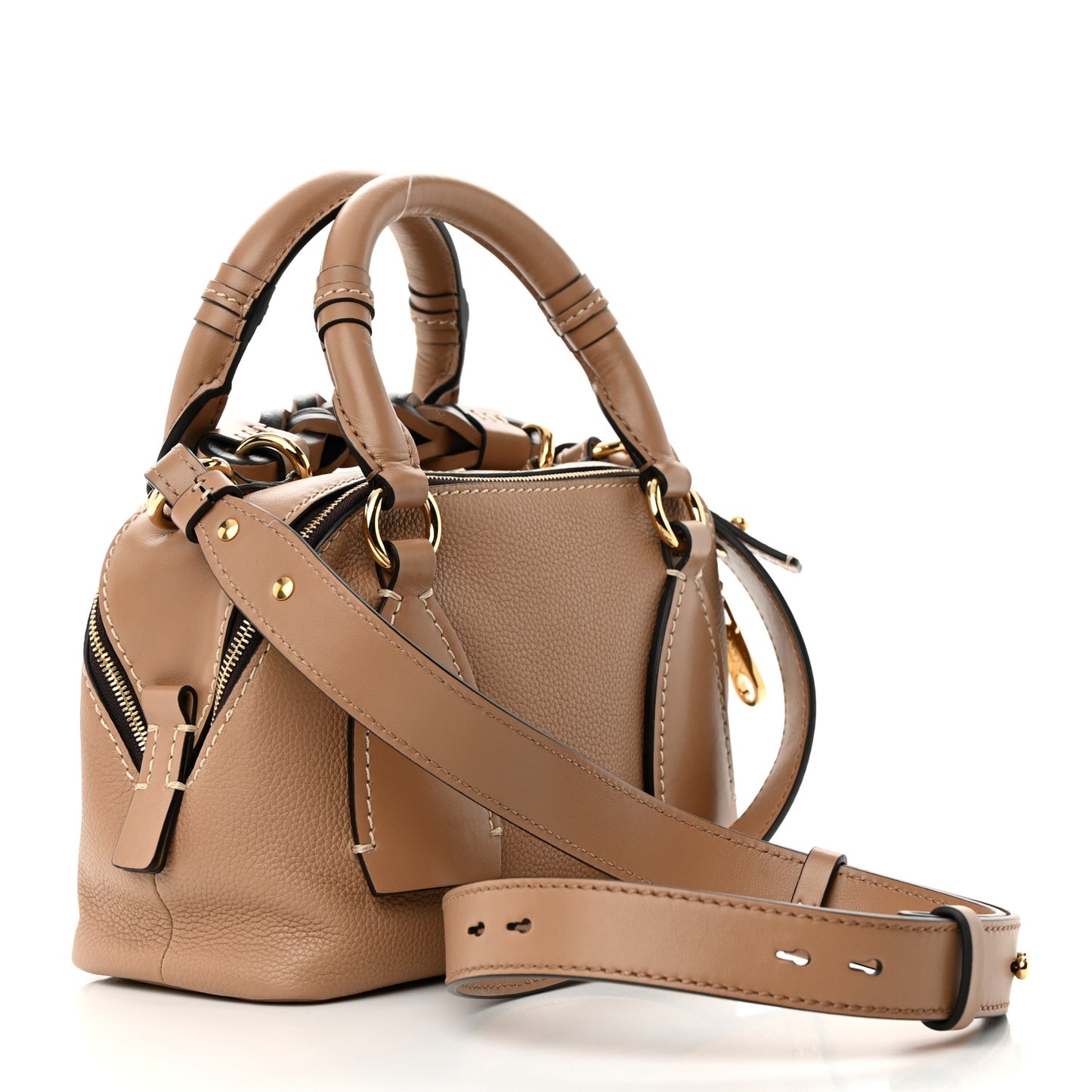 Calfskin Small Daria Cement Brown