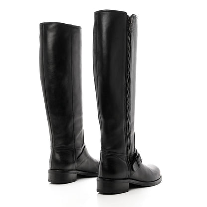 Bottega Veneta Calfskin High Zip Boots 38 Black 4 of 10