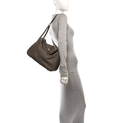 Hermes Taurillon Clemence Lindy 34 Etoupe 2 of 11
