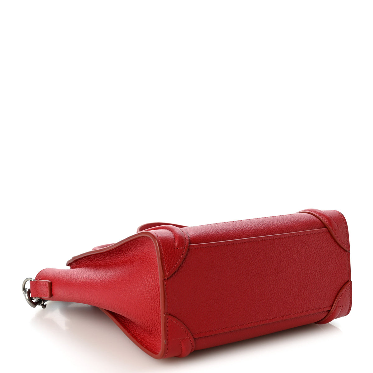 Drummed Calfskin Nano Luggage Red