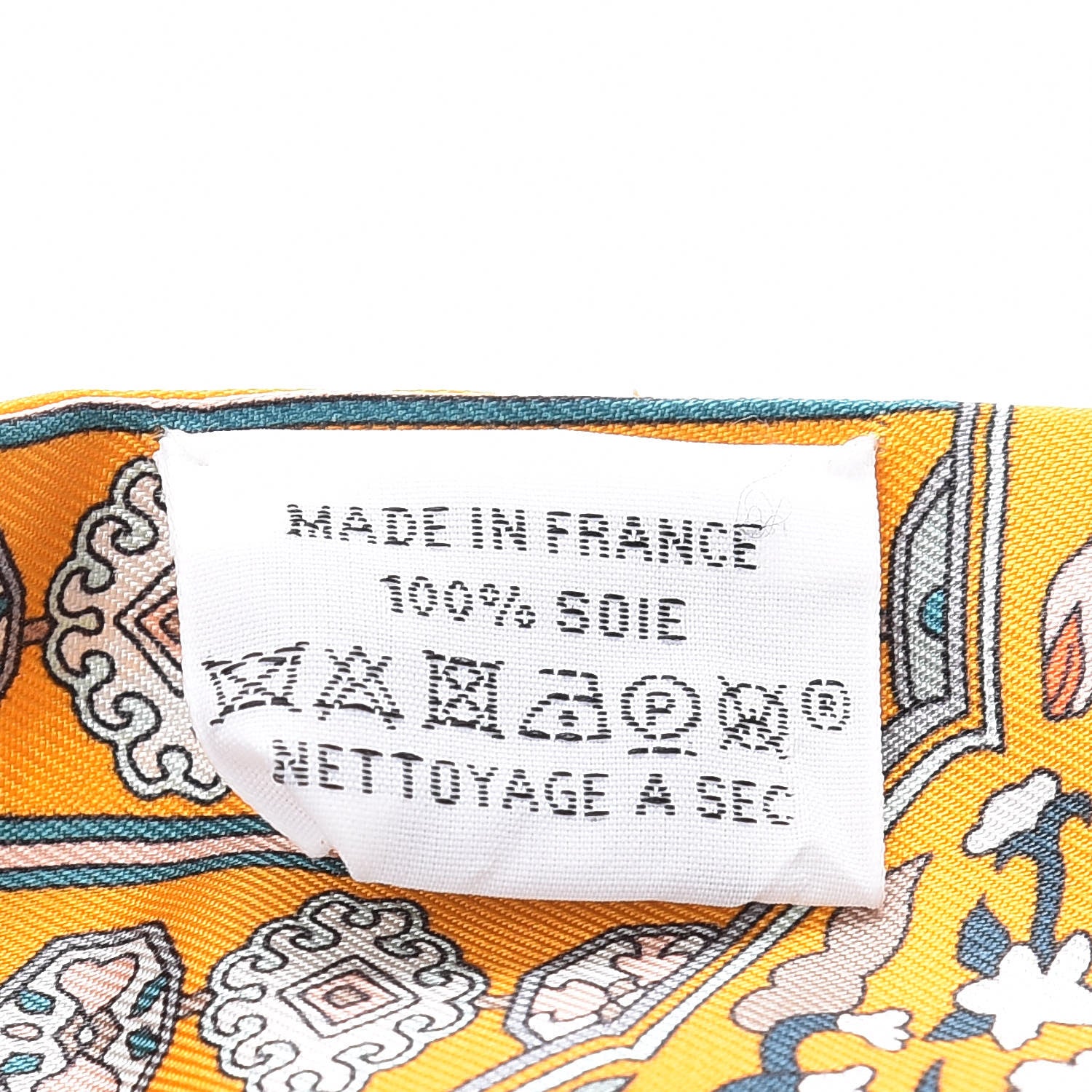 Hermes Silk Tapis Persans Twilly Jaune Aqua Rose Poudre 3 of 4