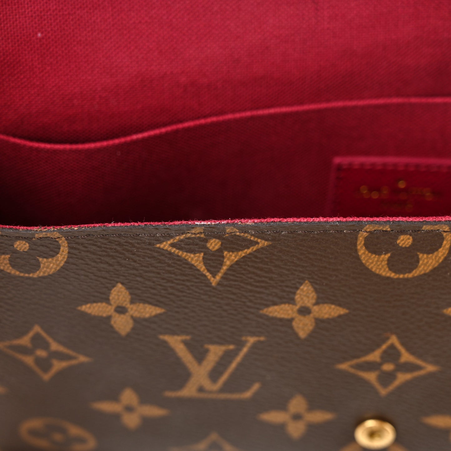 Monogram Pochette Felicie Chain Wallet Fuchsia