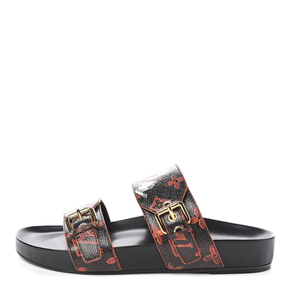 Louis Vuitton Catogram Bom Dia Flat Mule 38 Black Marron 1 of 10