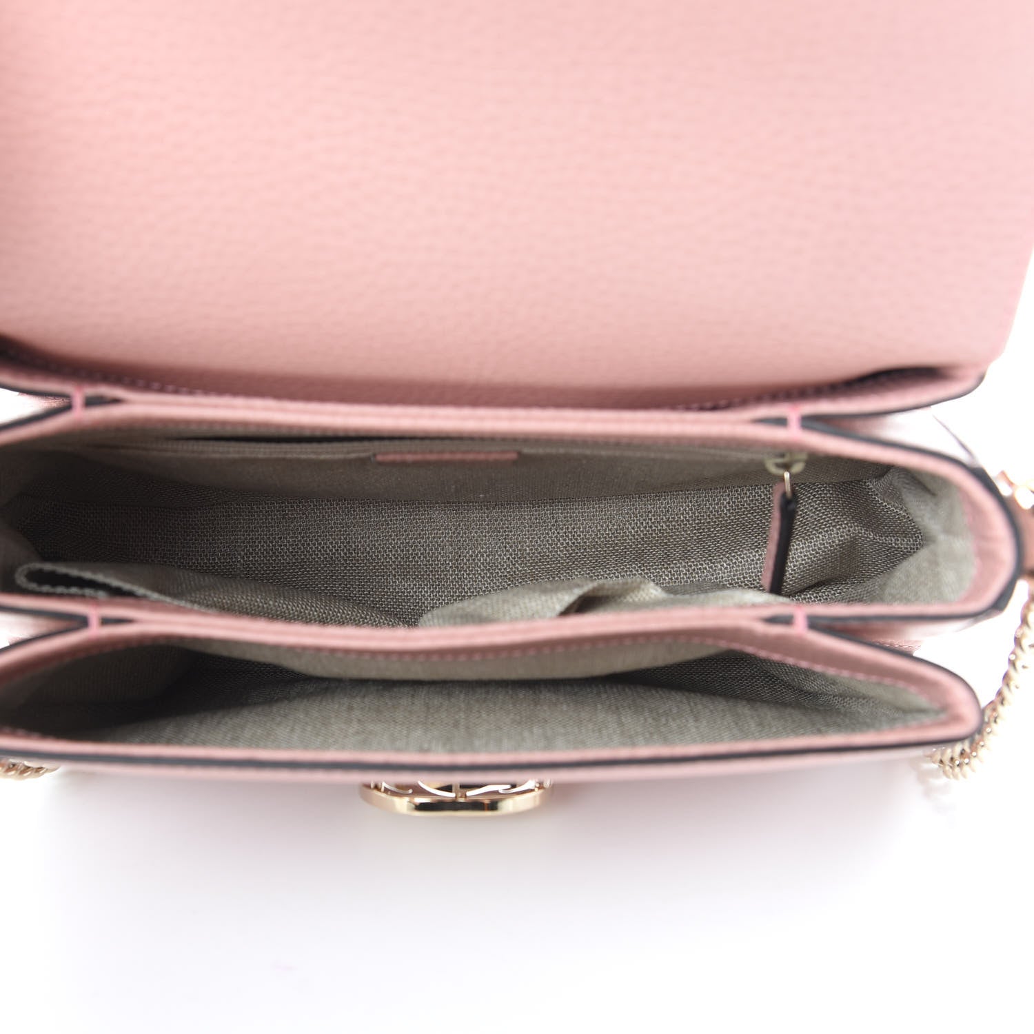 Gucci Dollar Calfskin Interlocking G Top Handle Shoulder Bag Soft Pink 5 of 10