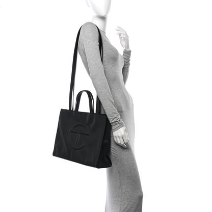 Telfar Vegan Leather Medium Shopping Bag Black 2 of 10