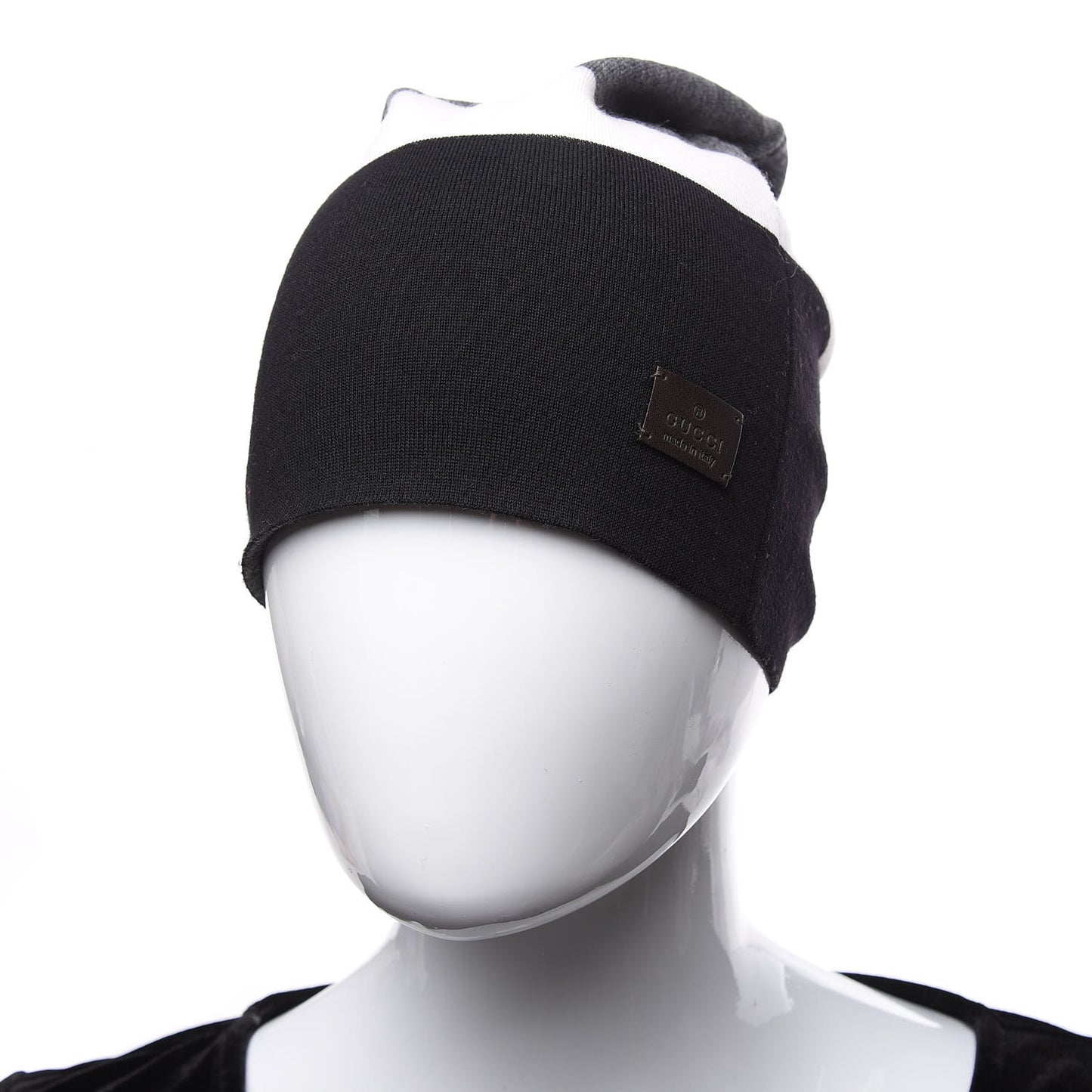 Wool Colarasa Tricot Beanie Hat M Black Grey