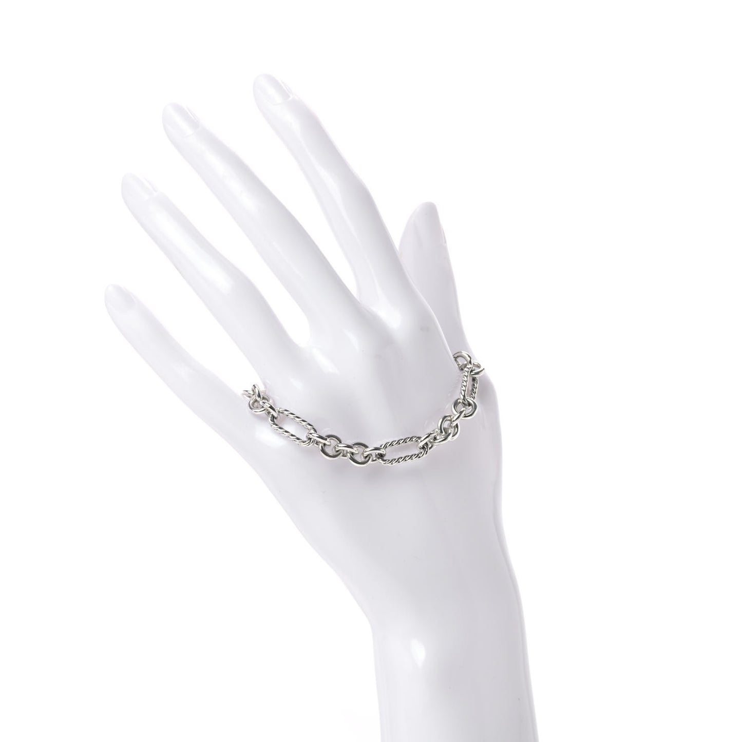Sterling Silver 18K Yellow Gold Figaro Link Bracelet