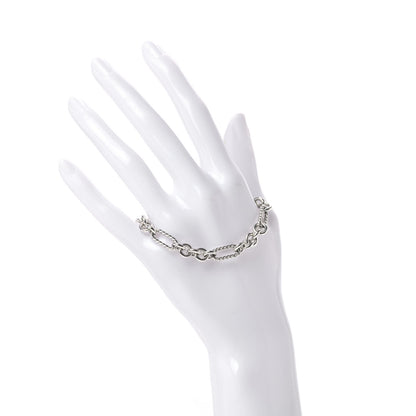 David Yurman Sterling Silver 18K Yellow Gold Figaro Link Bracelet 2 of 5