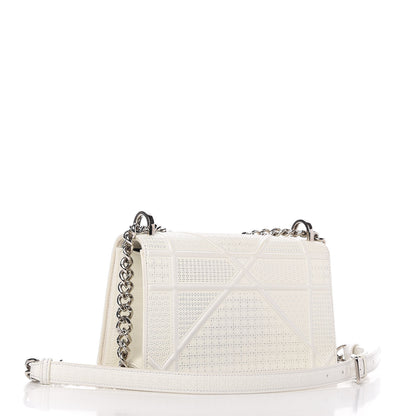 Christian Dior Calfskin Micro-Cannage Small Diorama Flap Bag White 4 of 8