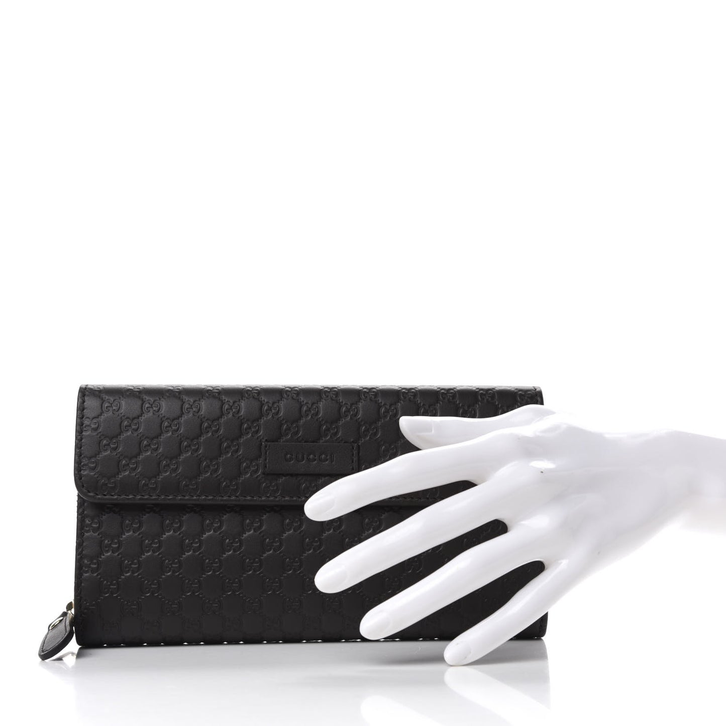Soft Microguccissma Continental Zip Wallet Dark Brown