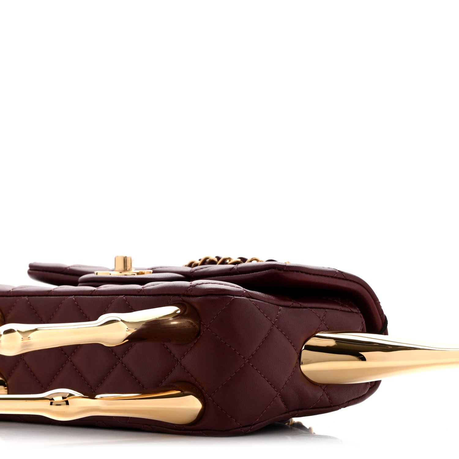 Chanel Lambskin Quilted Mini Giraffe Flap Dark Burgundy 10 of 13