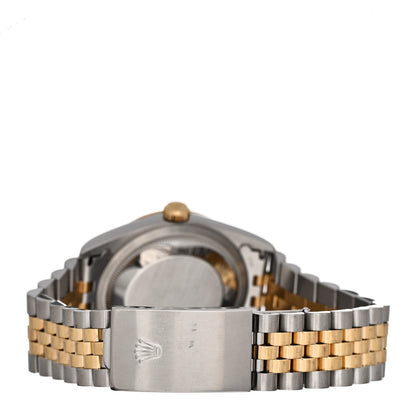Rolex Stainless Steel 18K Yellow Gold 36mm Oyster Perpetual Datejust Watch White Roman 16233 3 of 4