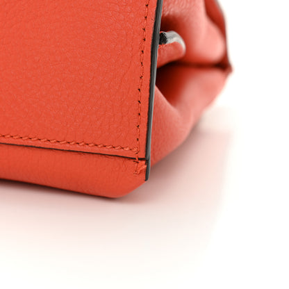 Gucci Cellarius Calfskin Small Bamboo Daily Top Handle Bag New Dark Orange 10 of 10