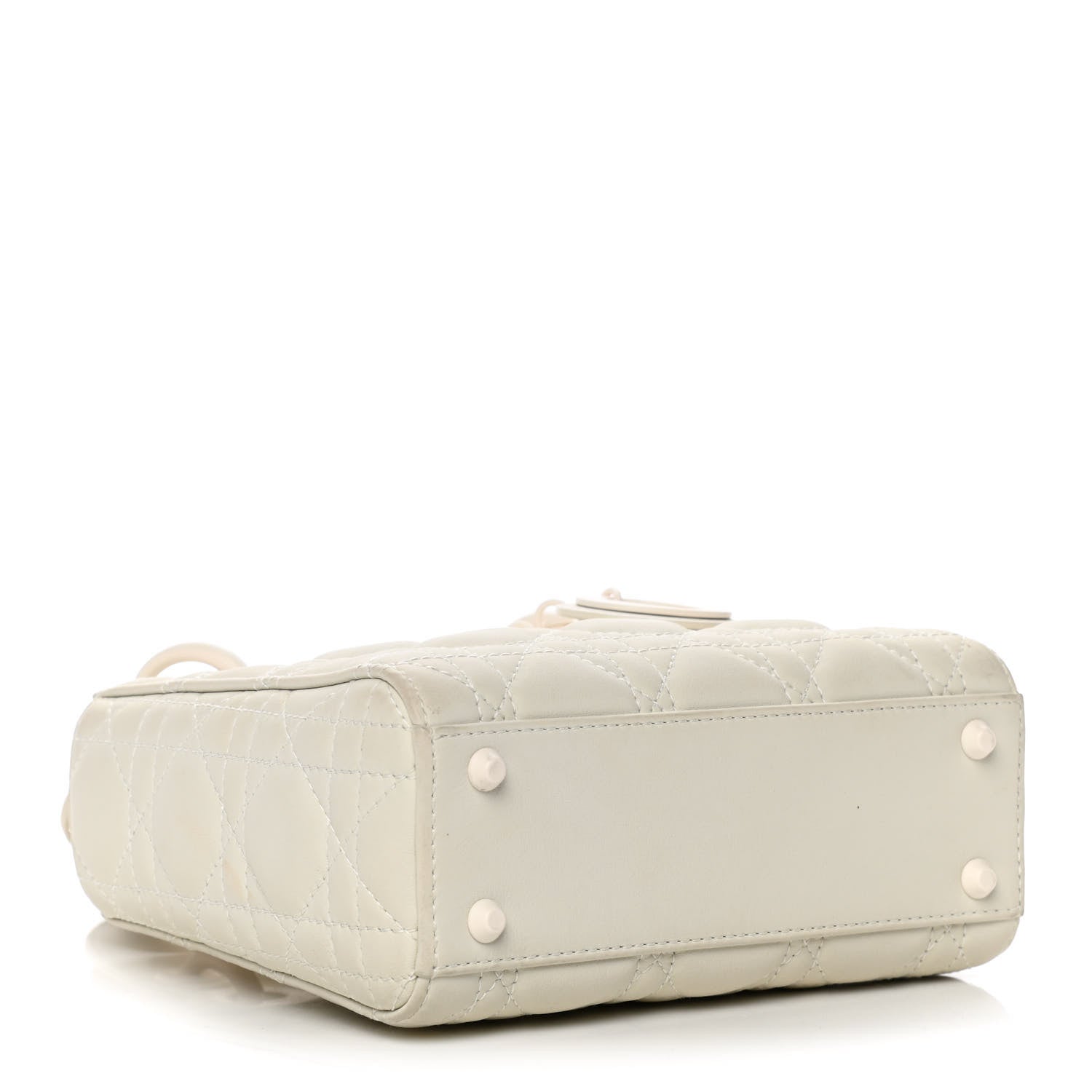 Christian Dior Ultra Matte Calfskin Cannage Mini Lady Dior White 5 of 20