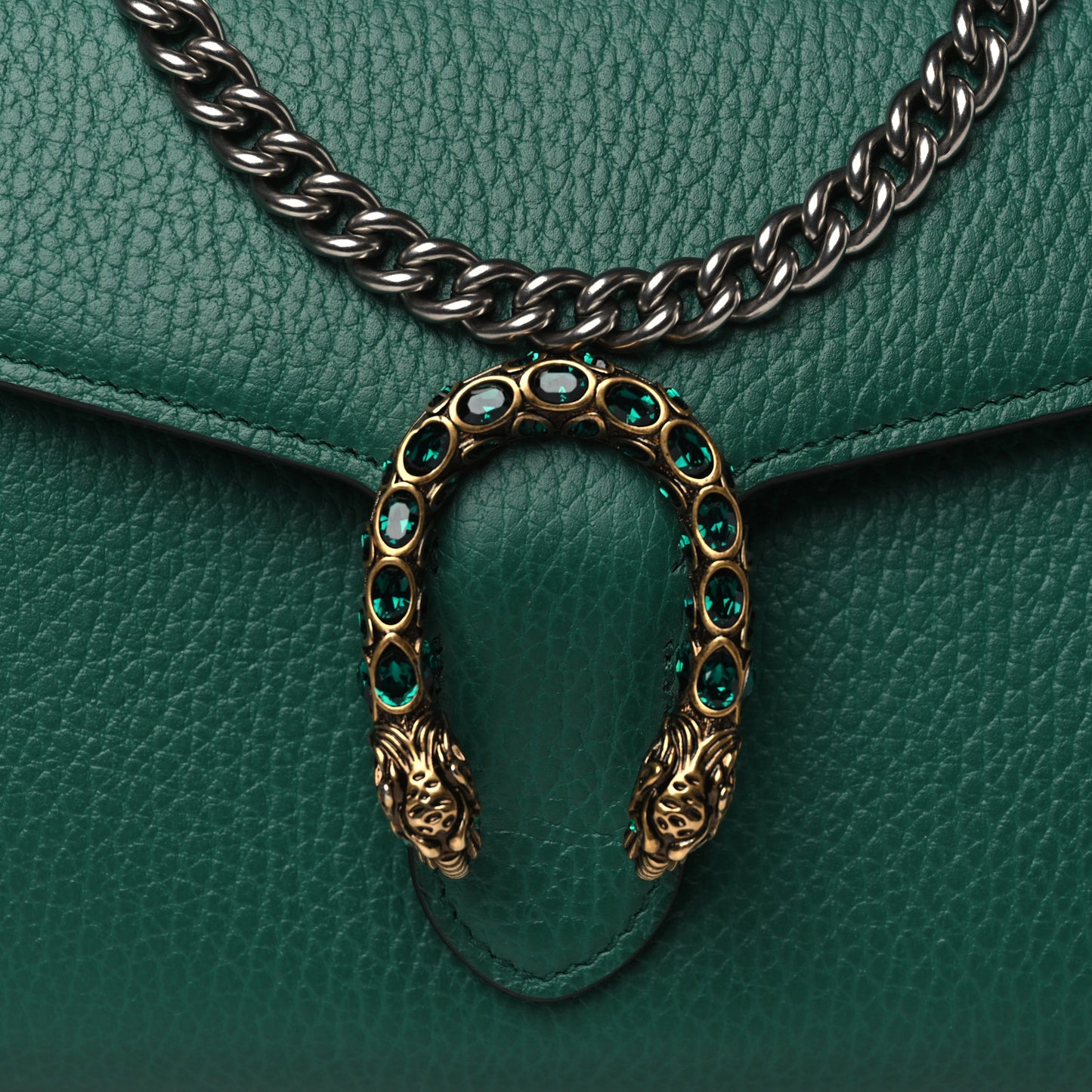 Calfskin Mini Dionysus Chain Wallet Emerald