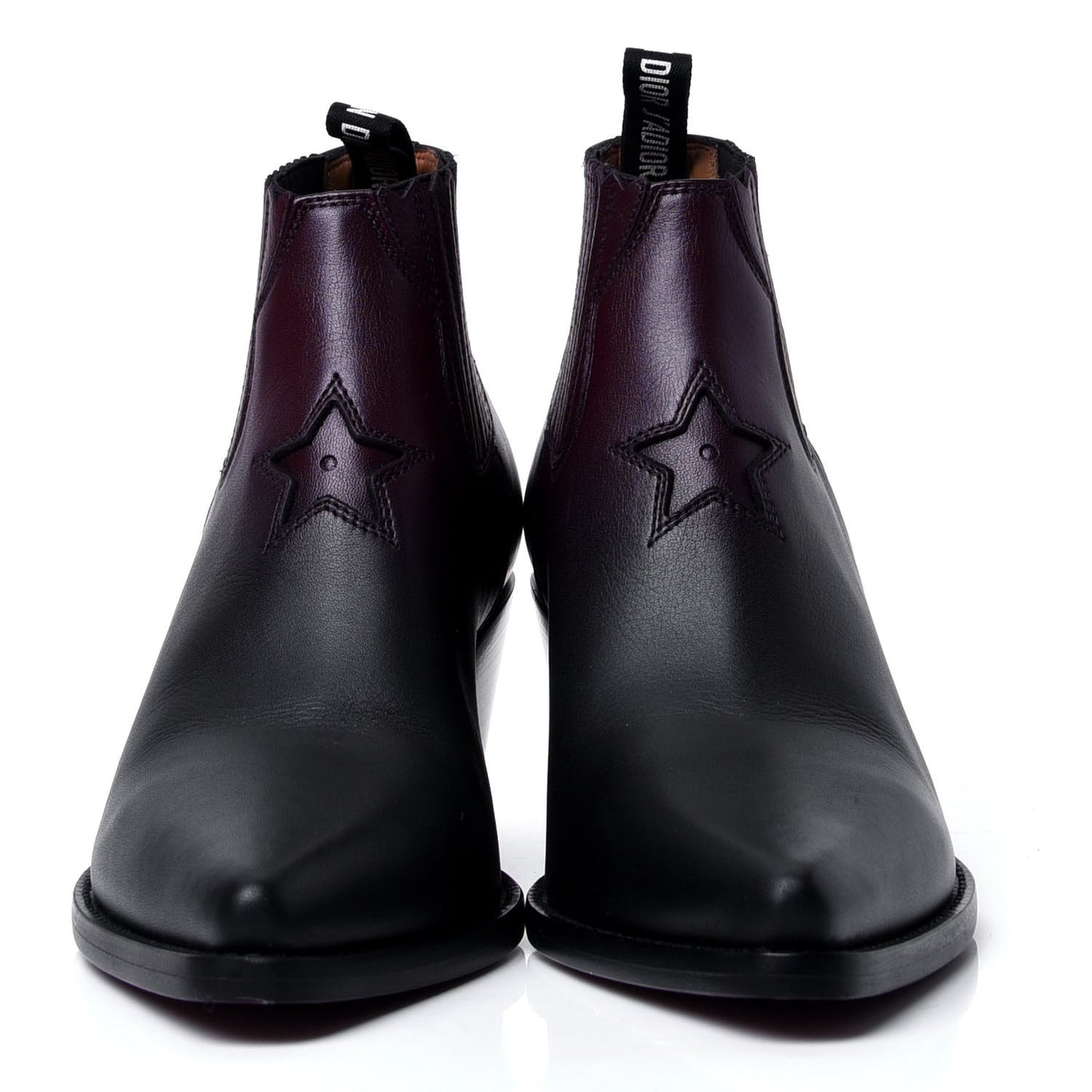 Matte Calfskin Ombre L.A. Ankle Boots 39 Black Rouge