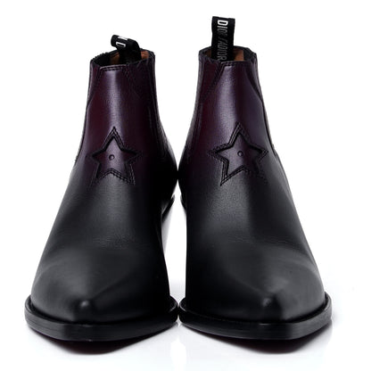 Christian Dior Matte Calfskin Ombre L.A. Ankle Boots 39 Black Rouge 2 of 6