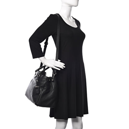 Prada Vitello Daino Tote Black 2 of 11