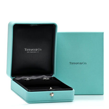 Tiffany Platinum Diamond Enchant Flower Stud Earrings 5 of 5