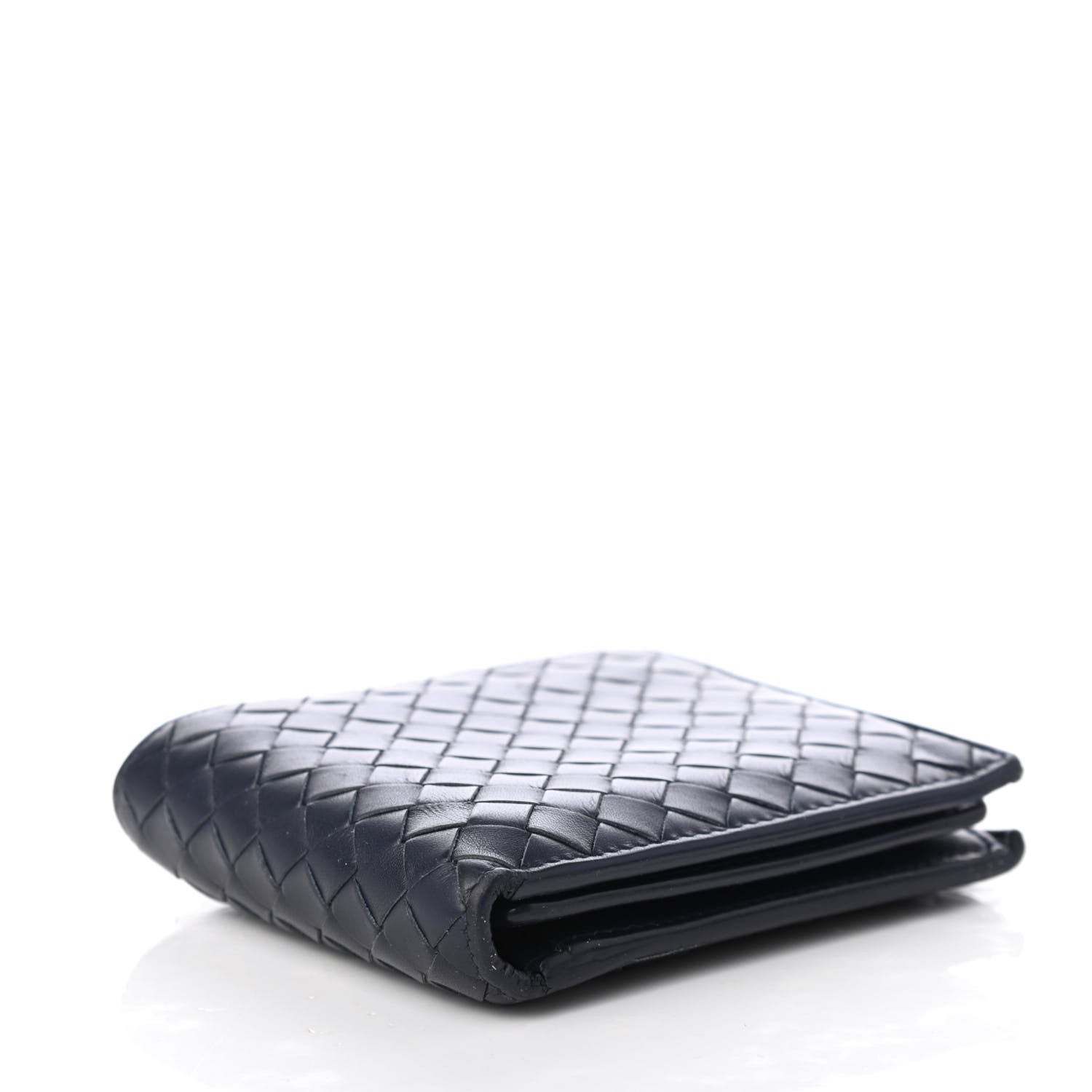 Bottega Veneta Nappa Intrecciato Bi-Fold Wallet Blue 4 of 9