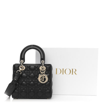 Christian Dior Lambskin Cannage Small My ABCDior Lady Dior Black 10 of 10