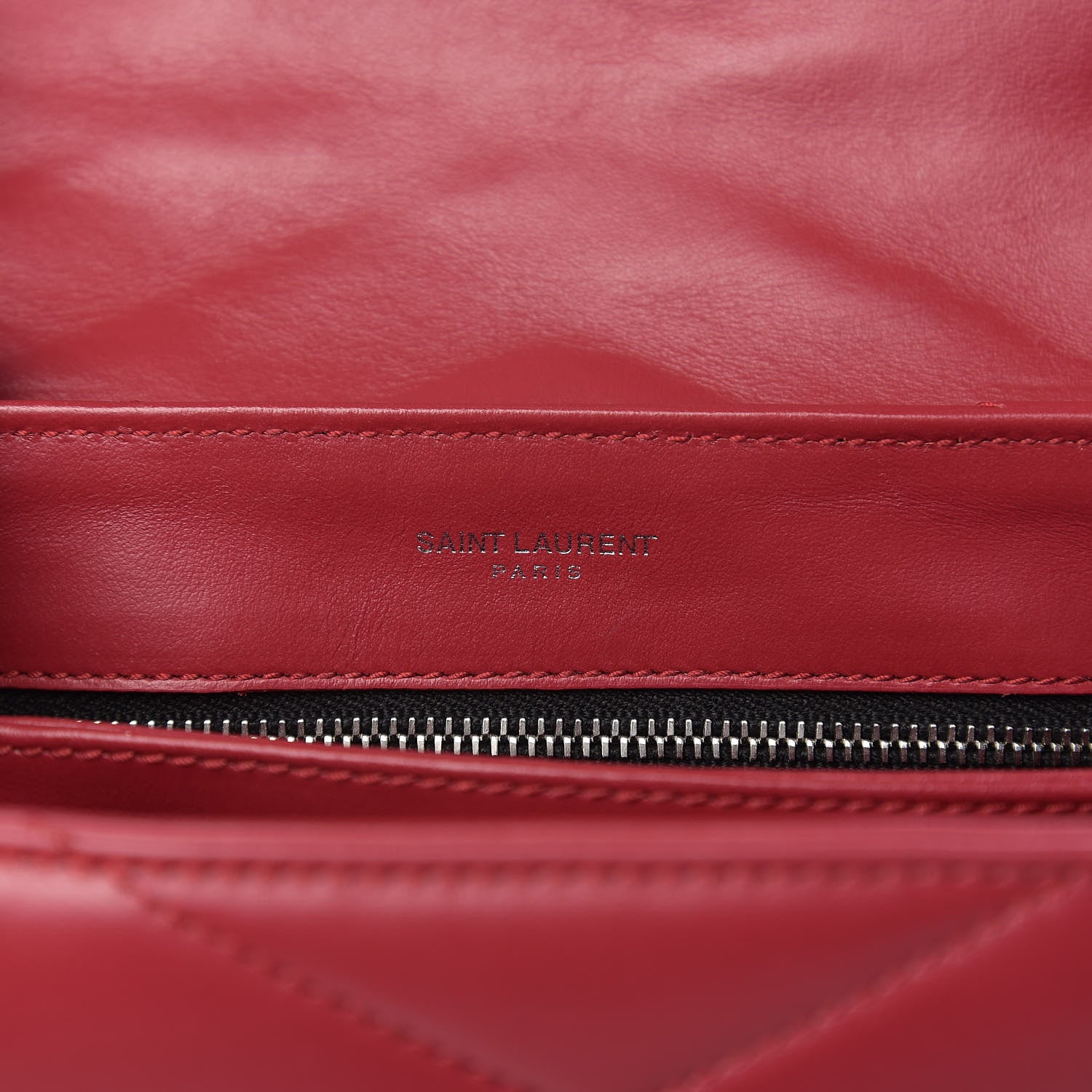 Saint Laurent Calfskin Y Quilted Monogram Toy Loulou Crossbody Bag New Lipstick Red 5 of 9