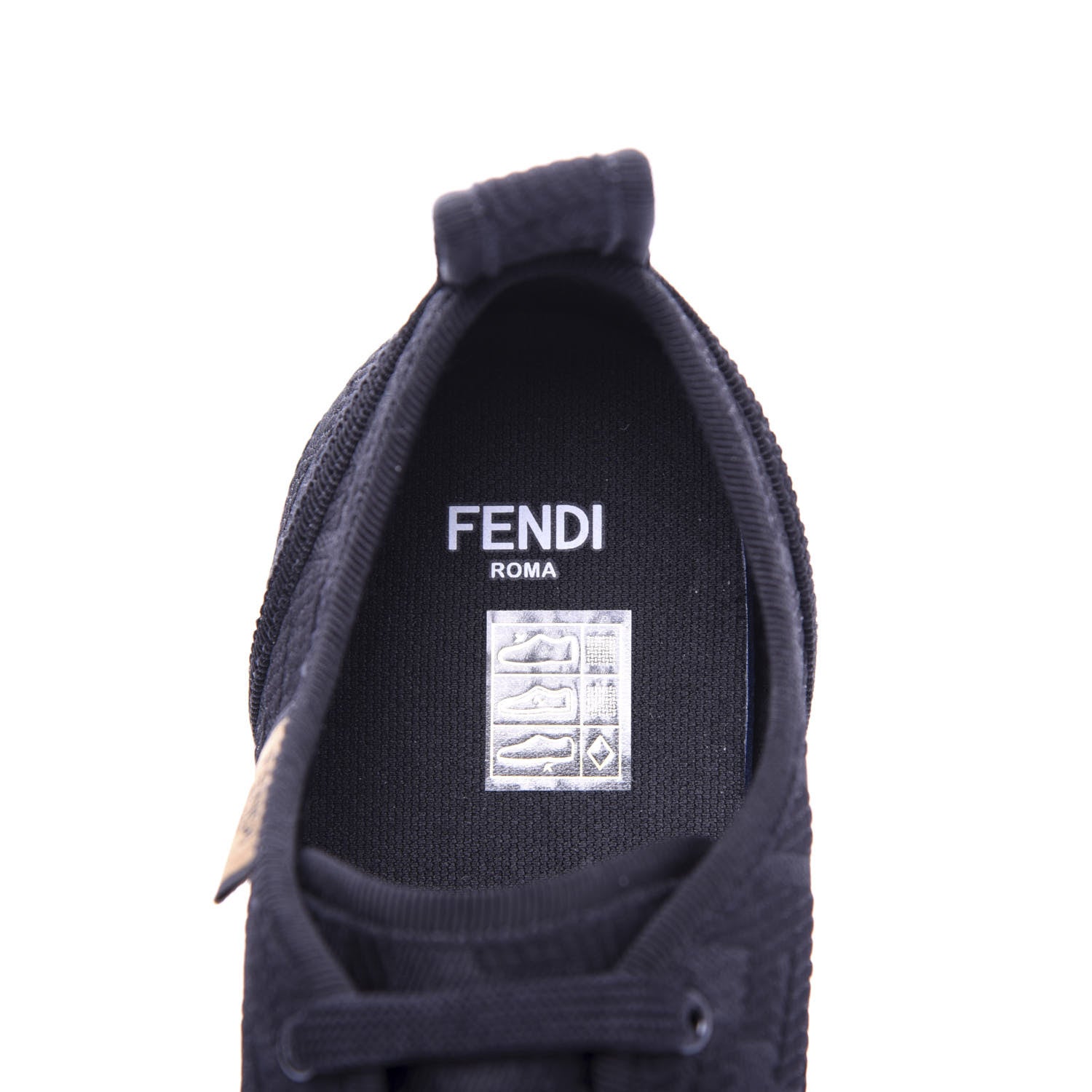 Fendi Corda FF Promenade Low Top Sneakers 39.5 Black 7 of 10