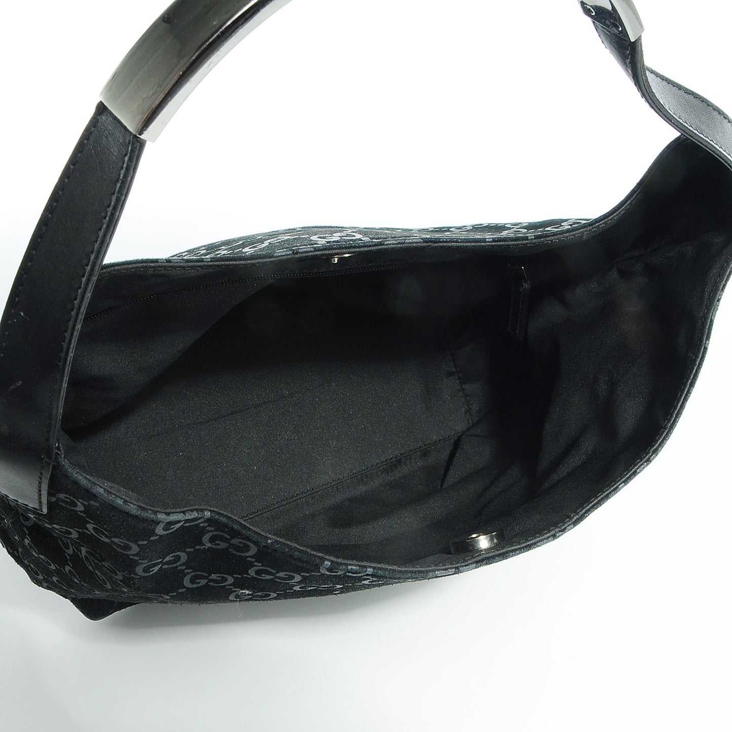 Suede Guccissima Small Hobo Black