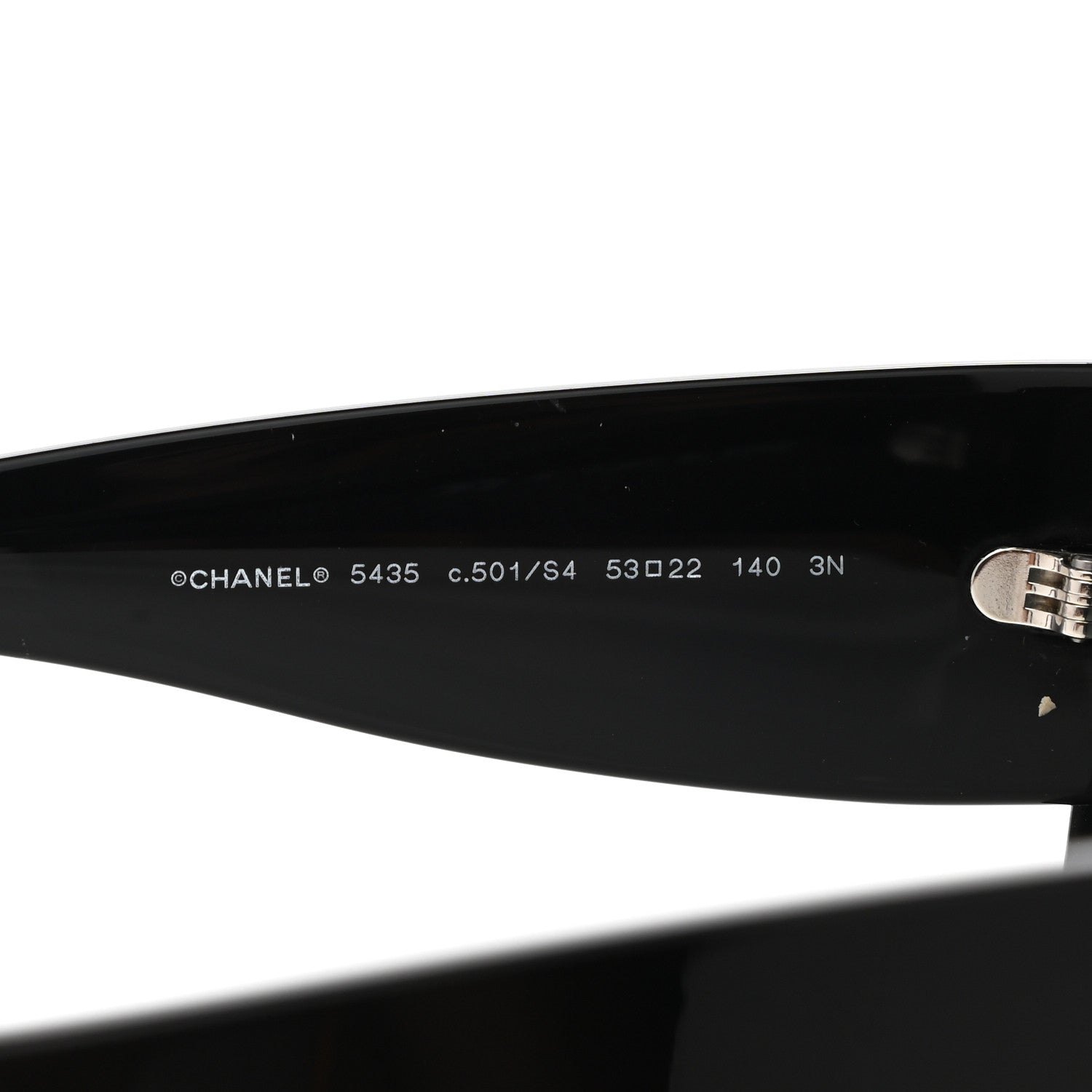 Chanel Acetate Rectangle Sunglasses 5435 Black Grey 7 of 8