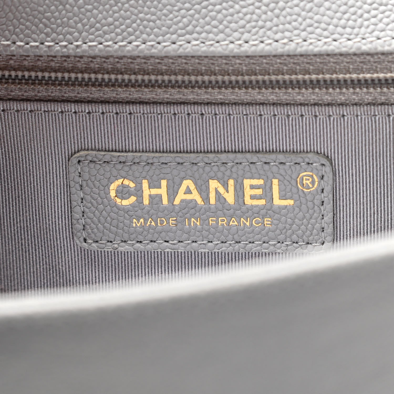 Chanel Caviar Quilted New Medium Boy Flap Grey 6 of 12