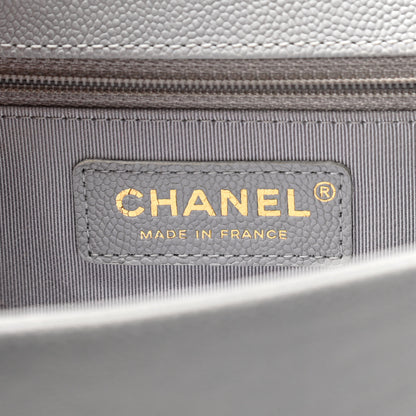Chanel Caviar Quilted New Medium Boy Flap Grey 6 of 12